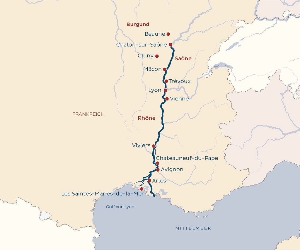 Route der Bijou du Rhone von nicko cruises