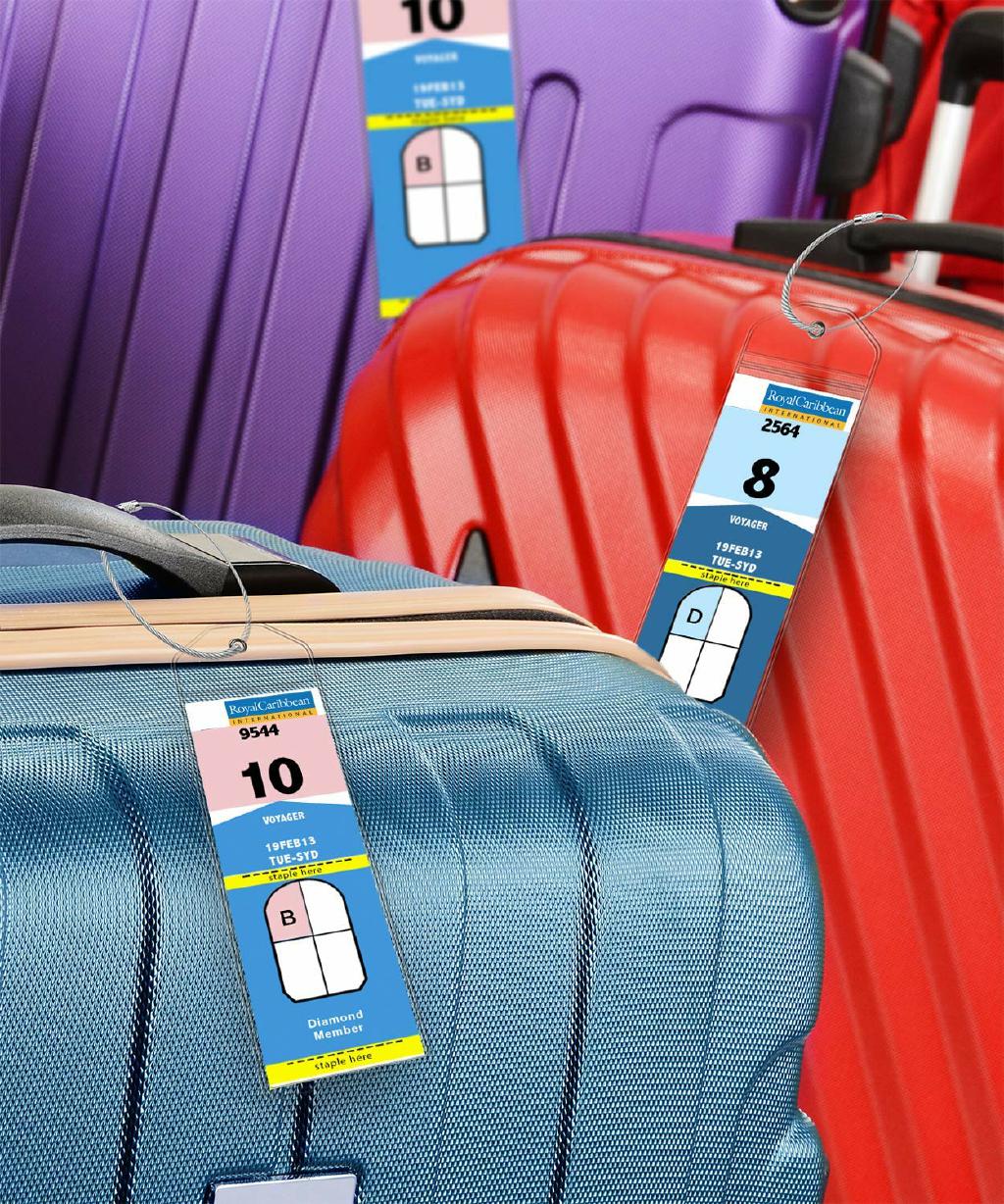 GreatShield Schmaler Kreuzfahrt-Gepäckanhänger für Royal Caribbean 4 4 Pack 