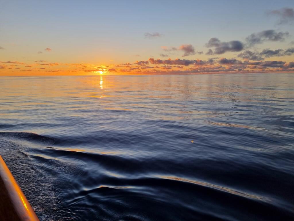Sonnenuntergang an Seetag 2 Kreuzfahrt Kapverden Vasco da Gama