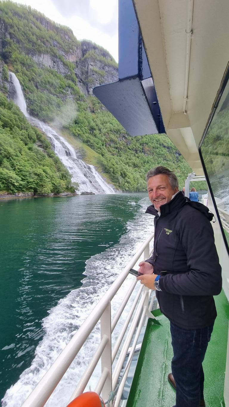Mr. Ralf an Bord des Geiranger Fjordservice