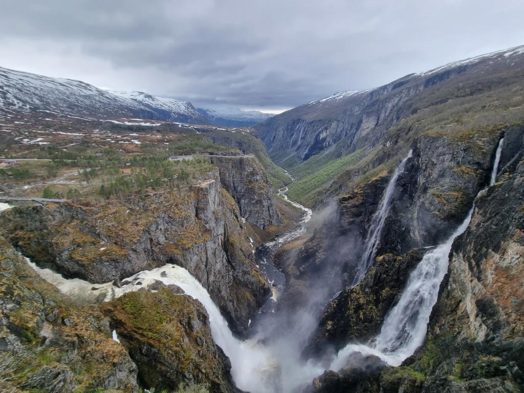 Wasserfall von Voringsfossen Norwegen