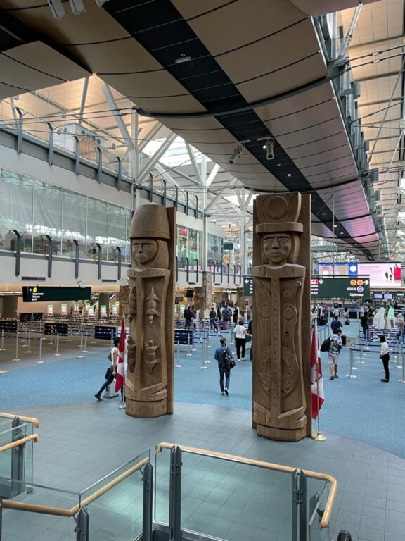 Vancouver Kanada -Flughafen Ankunft
