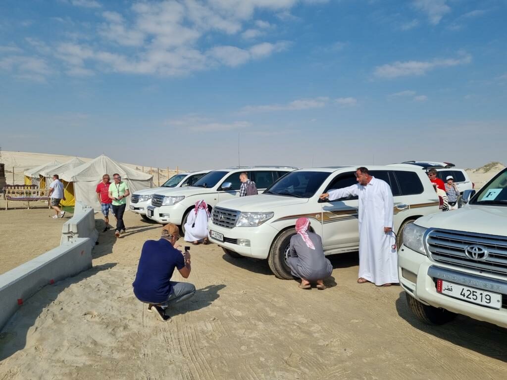 Wüstentour in Doha Katar Luft ablassen