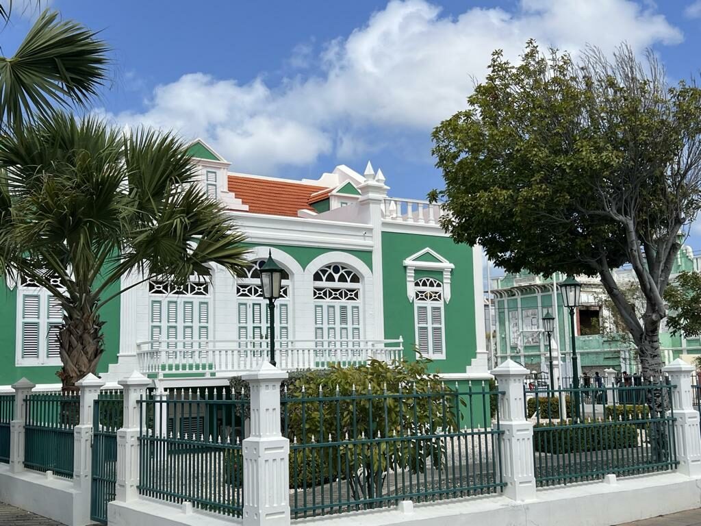 Bunte Häuser in Oranjestad Aruba