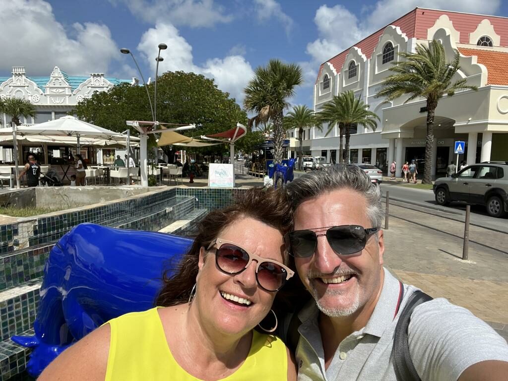 Mrs. Gabriele - Mr. Ralf- BLaue Pferde auf Aruba - Kreuzfahrt Karibik